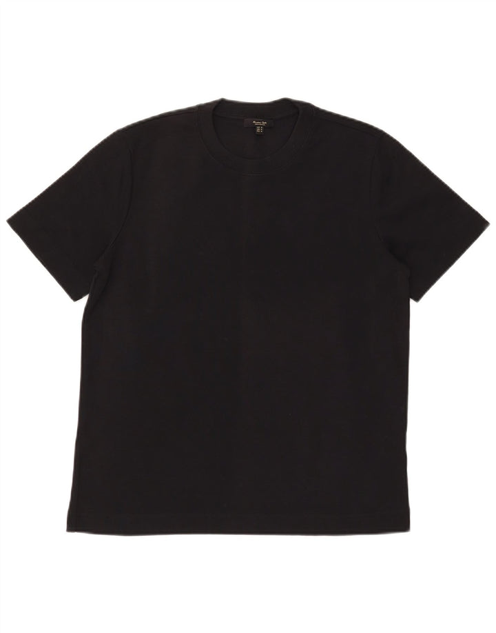 T-shirt męski MASSIMO DUTTI, średni czarny