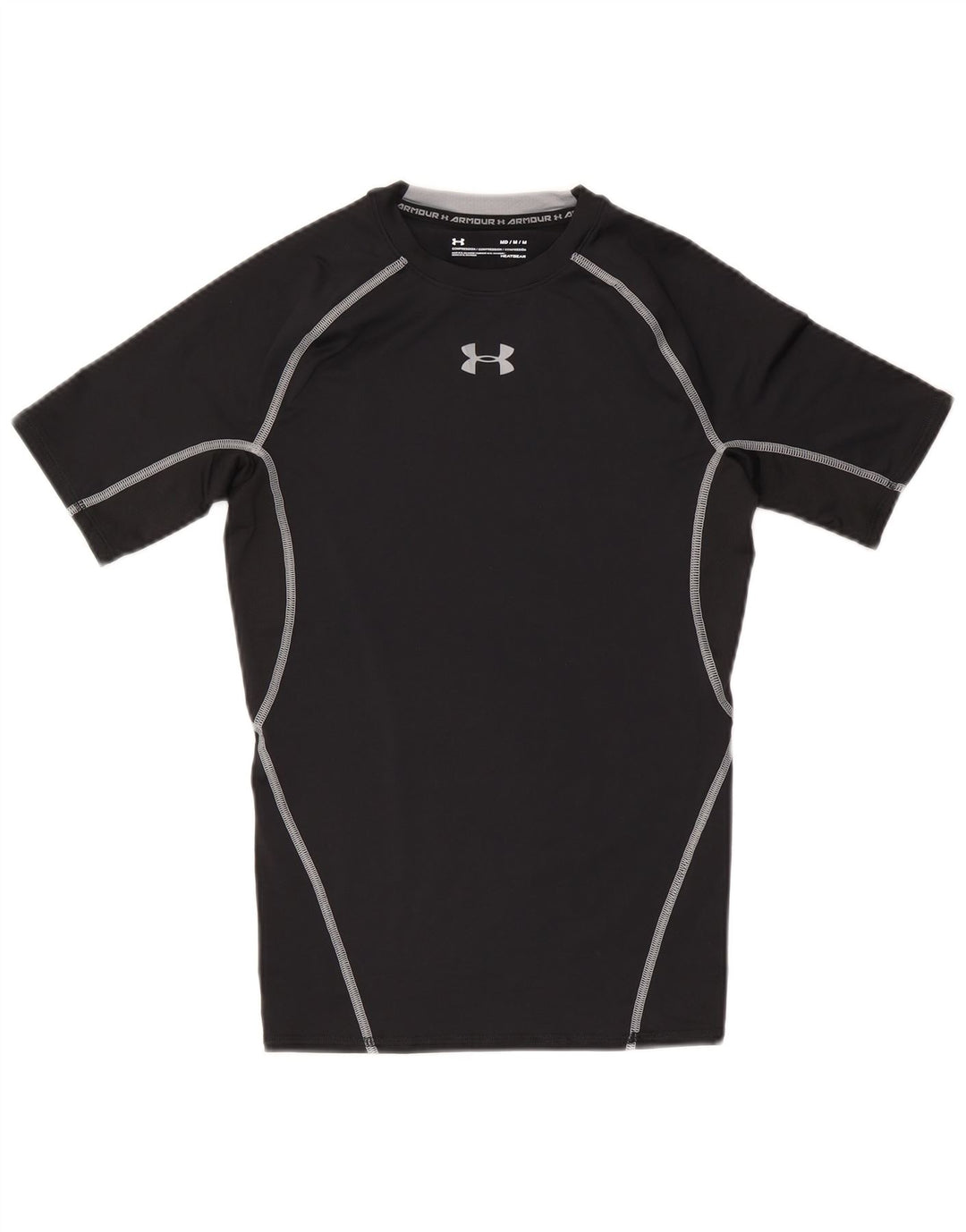 Męski T-shirt z grafiką Under Armour Heat Gear, średni czarny poliester
