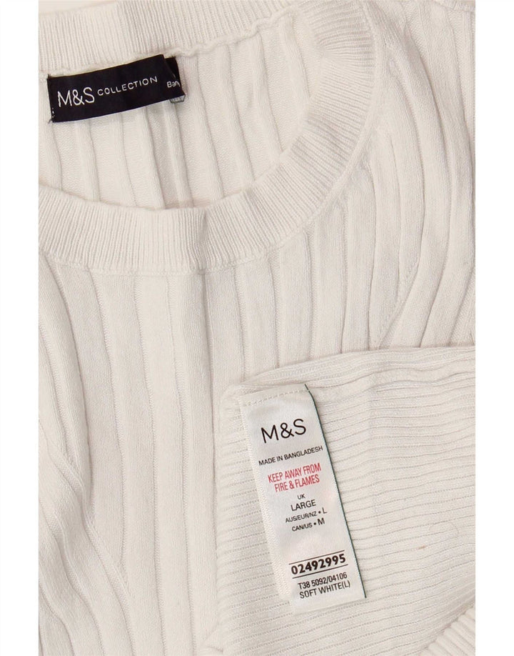 Marks & Spencer Damski podkoszulek z kamizelką UK 14, duży, biały, wiskoza