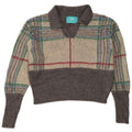 Damski sweter oversize z krótkim rękawem Zara, UK 14, średni szary w kratkę
