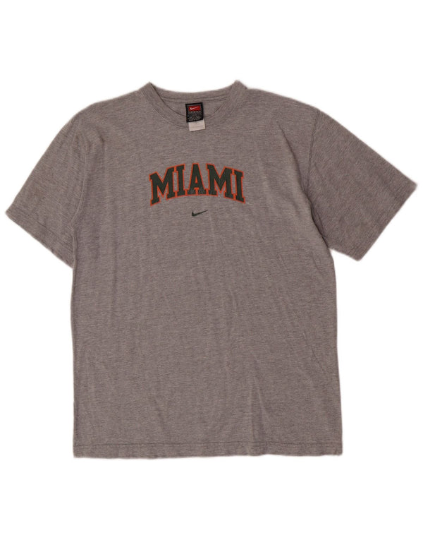 Chłopięcy T-shirt z grafiką Nike, 13-14 lat, XL, szara bawełna