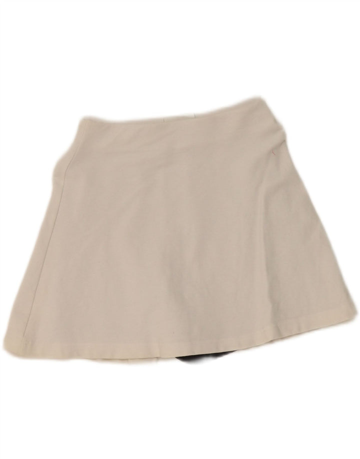 ADIDAS Womens Skort UK 10 Small  White Colourblock Viscose Vintage Adidas and Second-Hand Adidas from Messina Hembry 