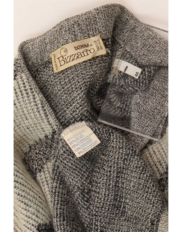 Damski sweter oversize Bizzarro IT 44 Średni szary geometryczny