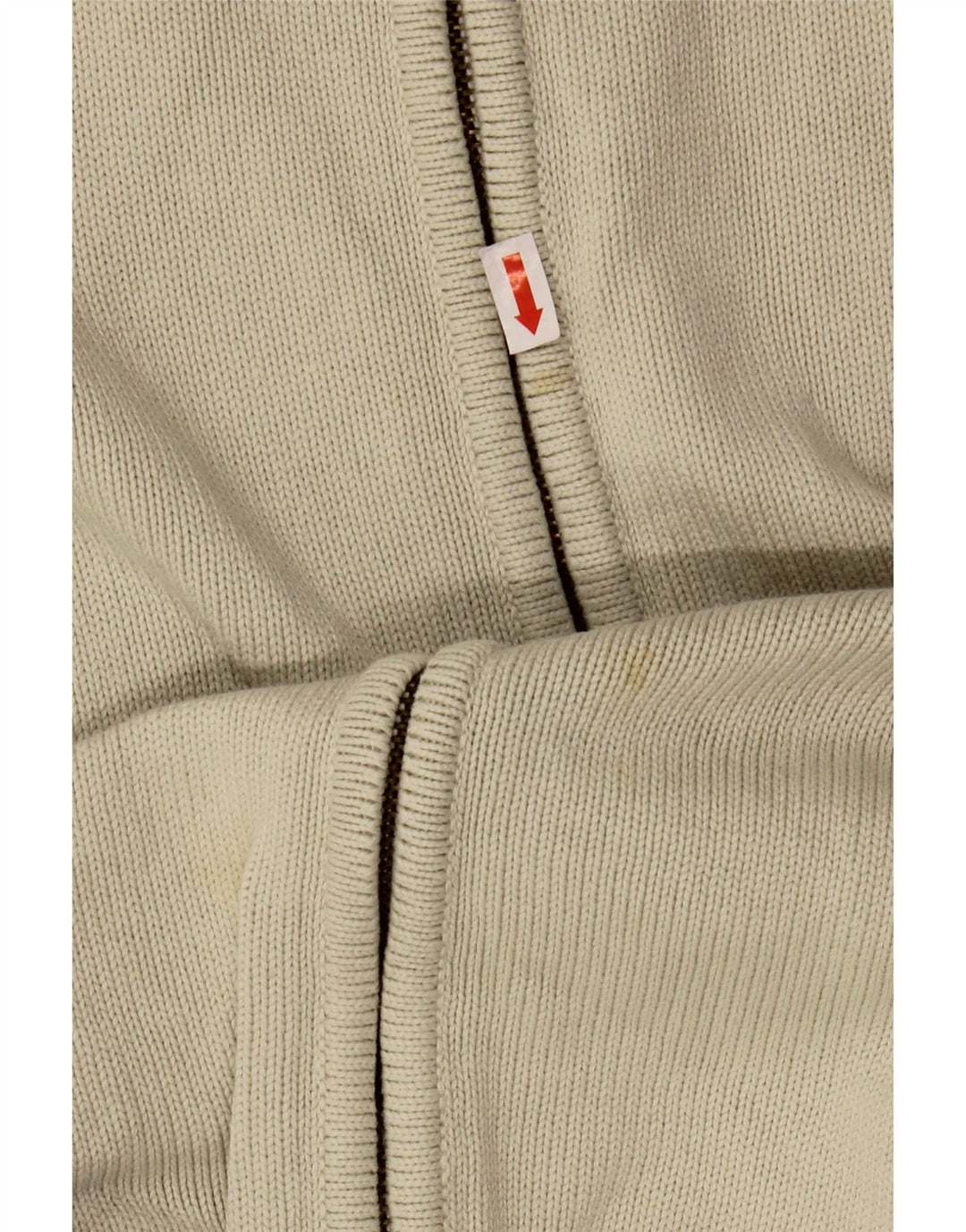Męski sweter rozpinany Zara XL w kolorze złamanej bieli, bawełniany