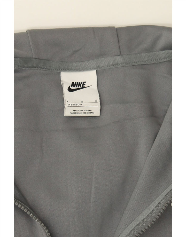 NIKE Boys Zip Hoodie Sweater 12-13 Years Large Grey Polyester Vintage Nike and Second-Hand Nike from Messina Hembry 