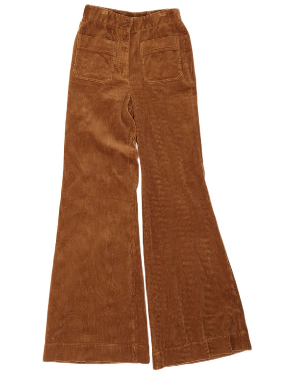 Spodnie sztruksowe Massimo Dutti Damskie Flare EU 34 2XS W24 L33 Brązowe Bawełniane