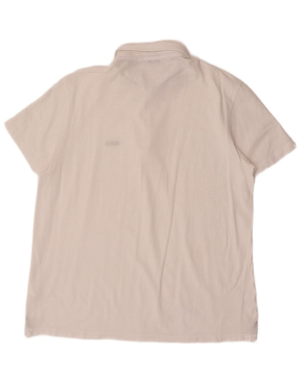 Męska koszulka polo Hugo Boss 2XL, biała bawełna