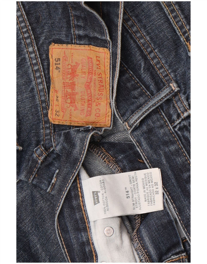 Męskie jeansy Levi's 514 Straight W32 L32 Niebieskie bawełniane