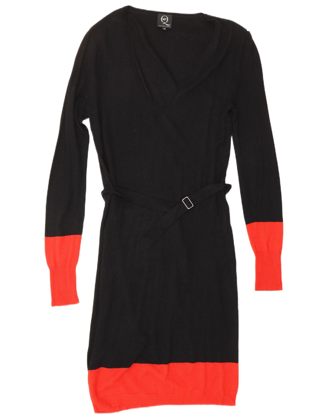 ALEXANDER MCQUEEN Damska sukienka sweterkowa IT 42 Średnia czarna projektantka z wiskozy