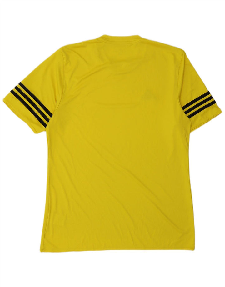 Męski T-shirt ADIDAS Climalite, duży, żółty, poliester