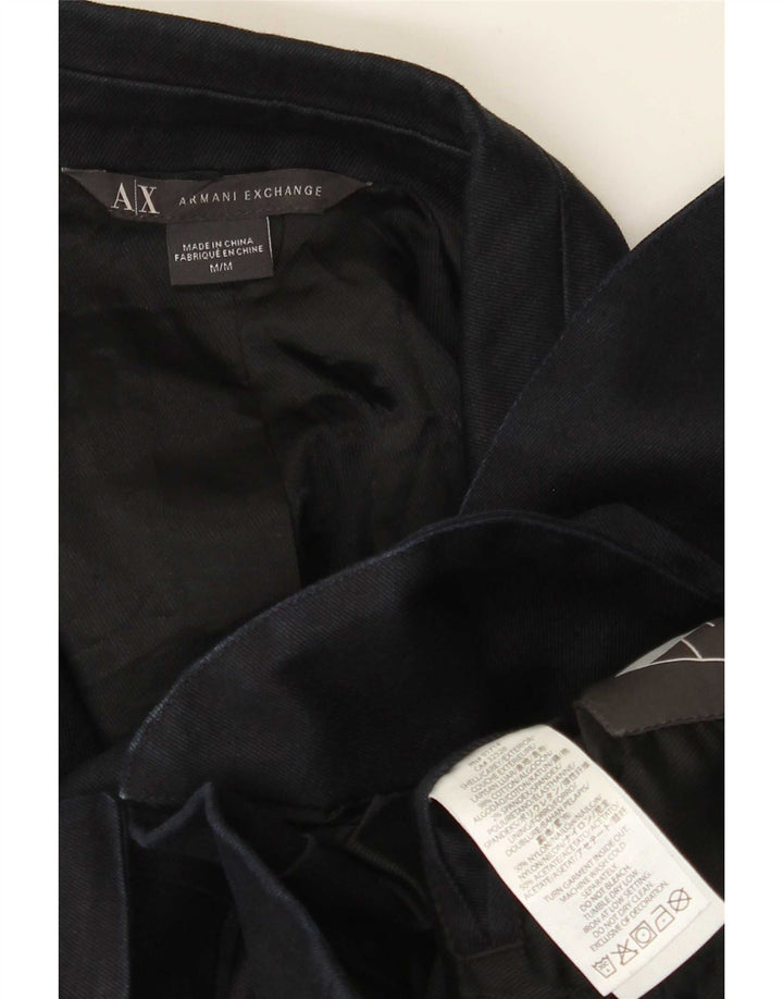 Armani Exchange Męska marynarka zapinana na 2 guziki UK 38 Średni granatowy, bawełniany