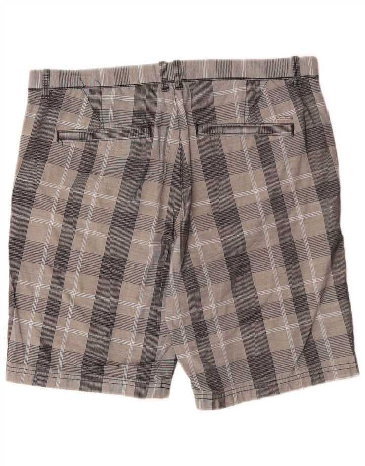 Męskie spodenki chino Calvin Klein W32, bawełna w szarą kratę