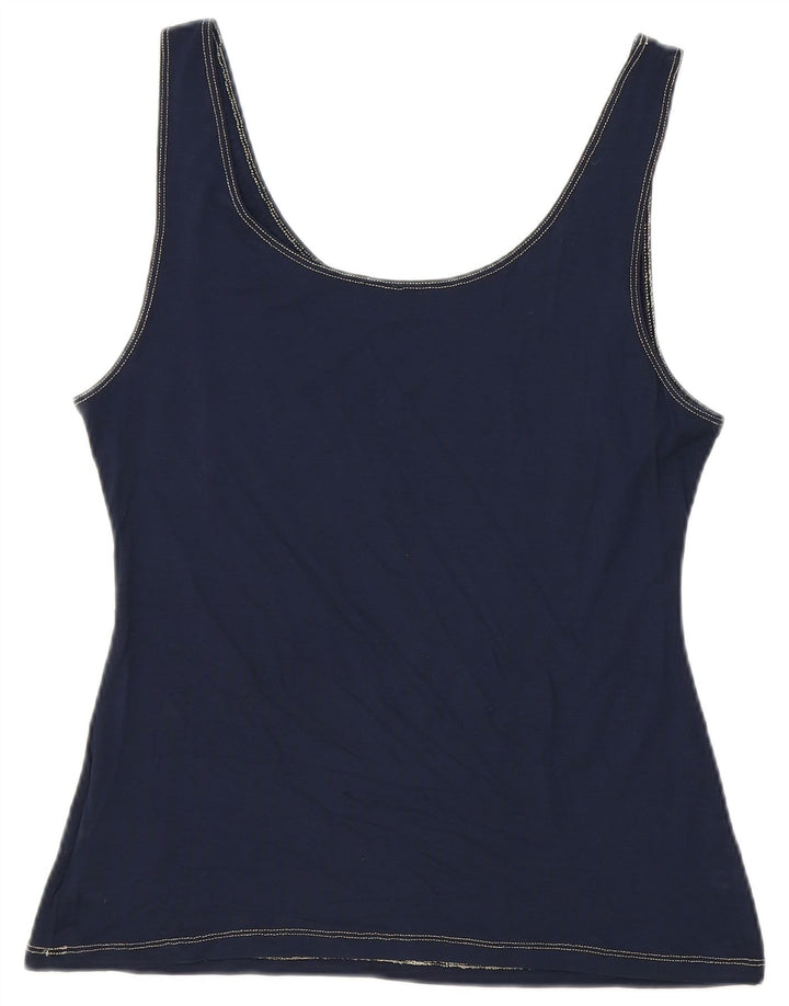Damska kamizelka Roccobarocco Crop Graphic IT 50 XL granatowa