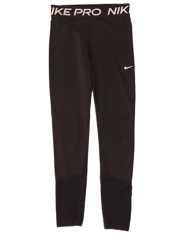 Dziewczęce legginsy Nike Dri Fit Graphic 13-14 lat XL, czarne, z blokami kolorów