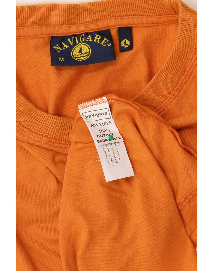 T-shirt męski Navigare, bawełniany, średni, pomarańczowy