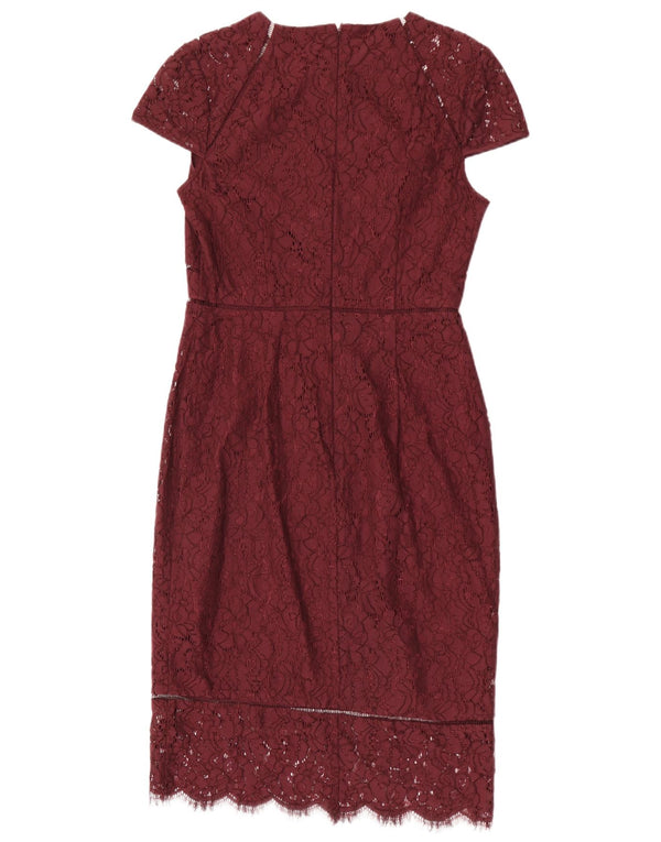 Damska sukienka koronkowa Phase Eight UK 12, średni bordowy, kwiatowy nylon