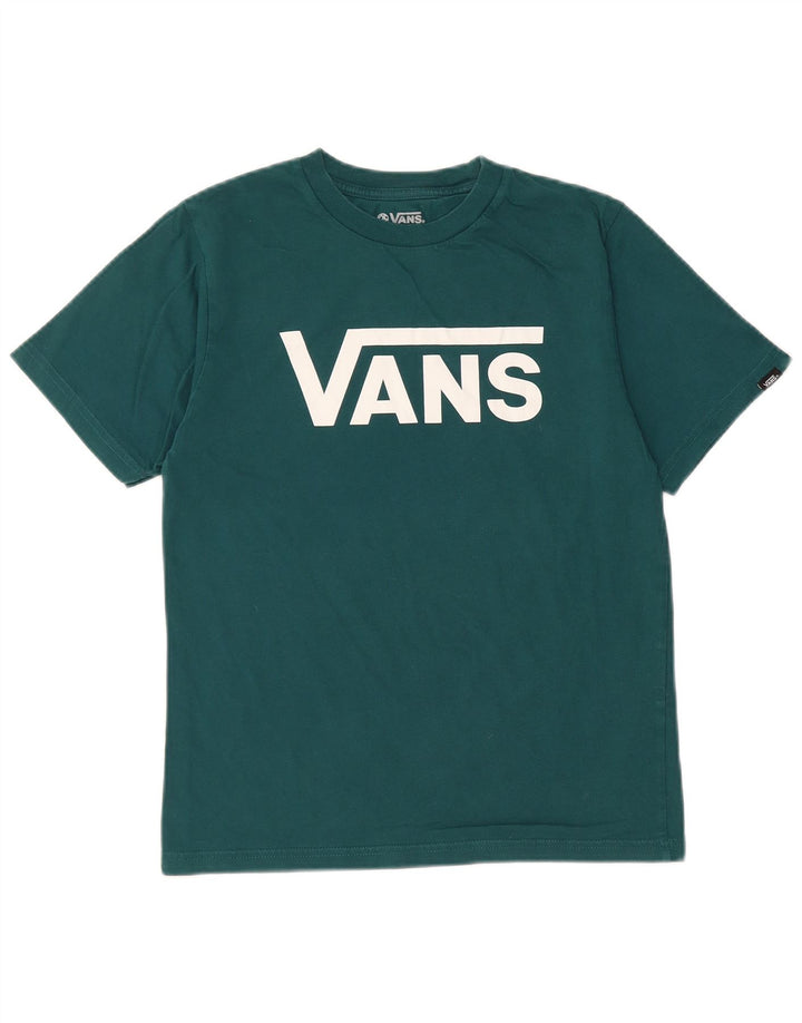 Chłopięcy T-shirt VANS o klasycznym kroju z grafiką, 10-11 lat, średni niebieski