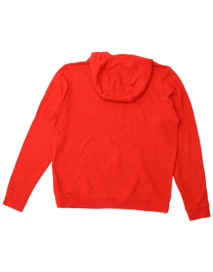NIKE Mens Graphic Hoodie Jumper Medium Red Cotton
