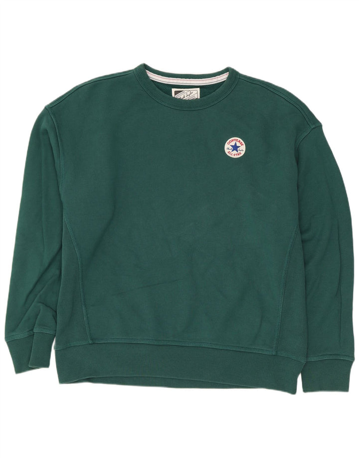 Converse Mens Sweatshirt Jumper Medium Green Cotton