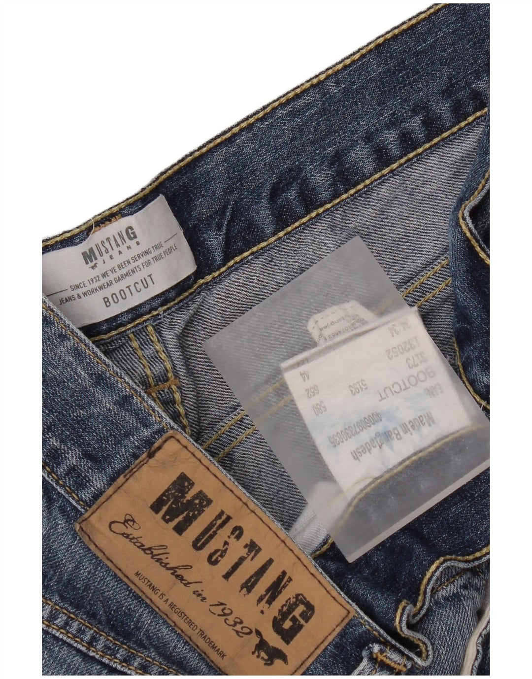 Męskie jeansy Bootcut Mustang W34 L34 Niebieskie bawełniane