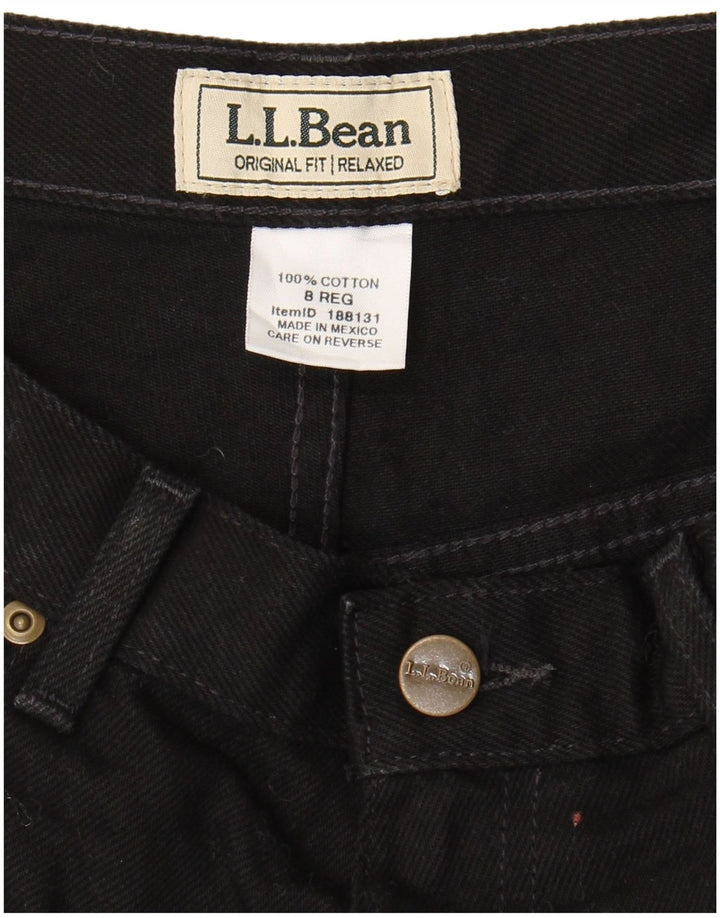 L.L.BEAN Womens Relaxed Straight Jeans US 8 Medium W28 L30 Black