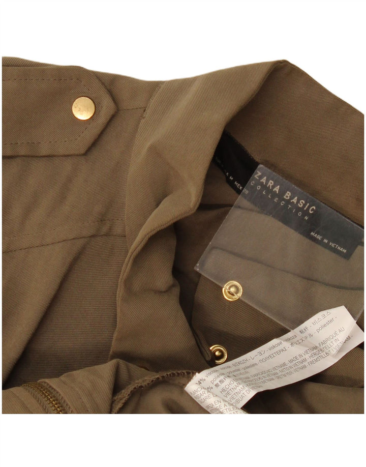 Damska kurtka wojskowa Zara UK 14, średnia wiskoza khaki