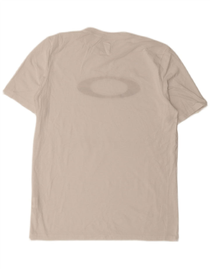 Męski T-shirt z grafiką Oakley, duży, biały
