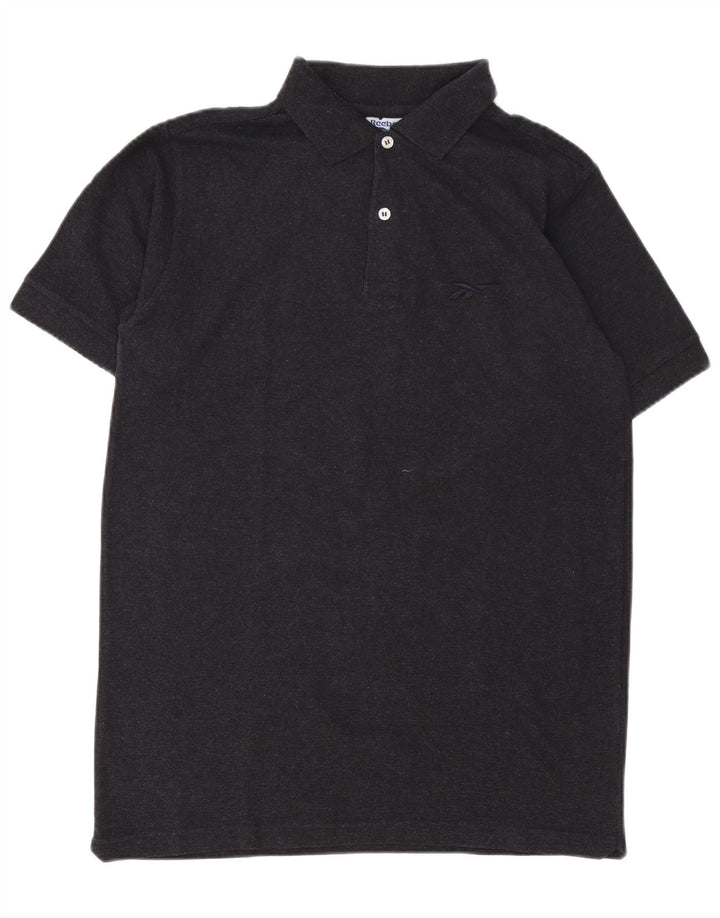 Męska koszulka polo REEBOK, średnioszara, bawełniana