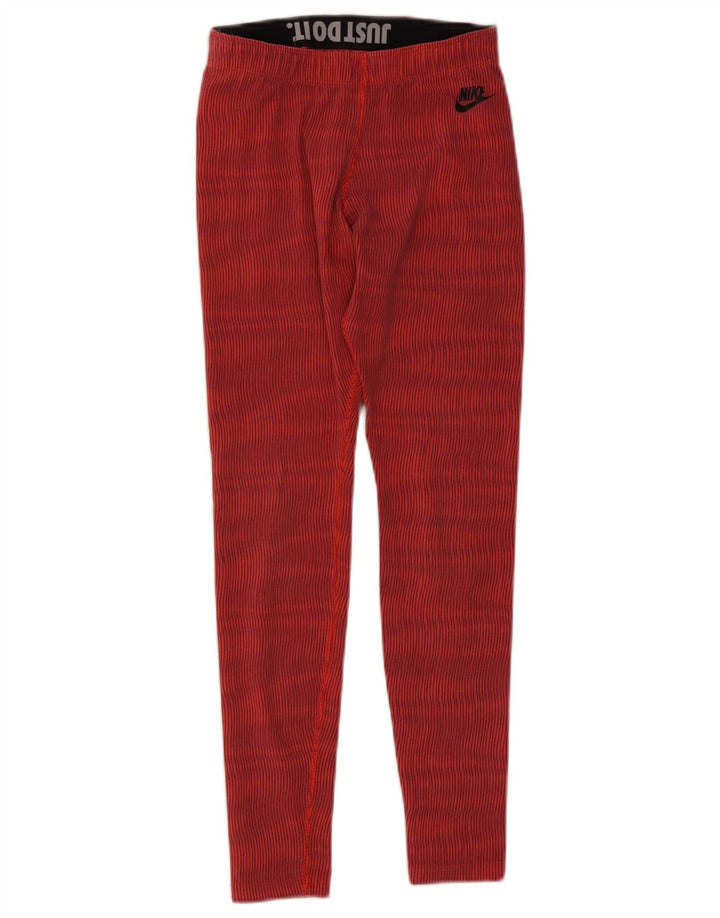 Legginsy damskie Nike UK 10, małe, bawełniane w czerwone paski