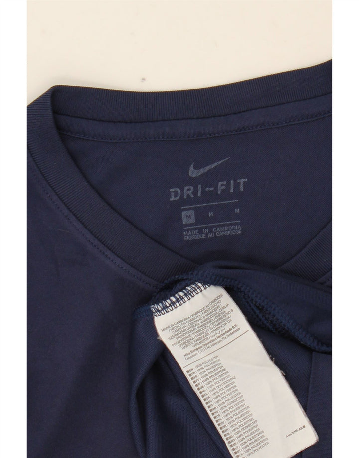 Męski T-shirt NIKE Dri Fit, średni granatowy poliester