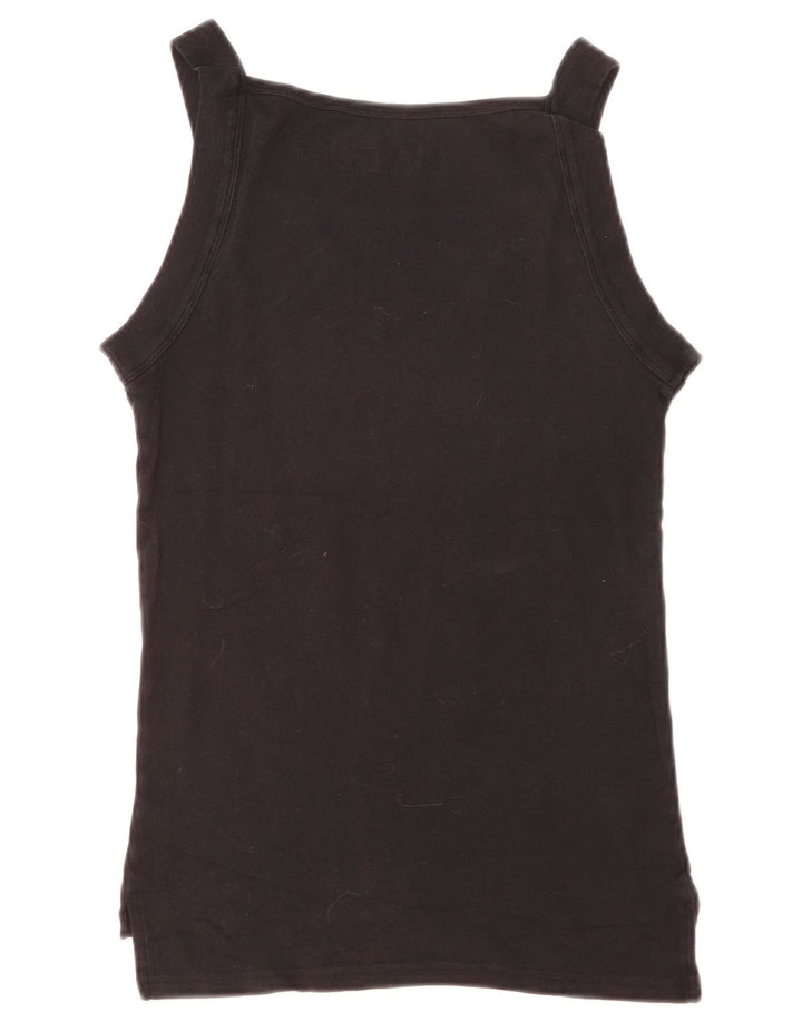 Damska kamizelka Dickies Slim Top UK 12, średnia czarna bawełna