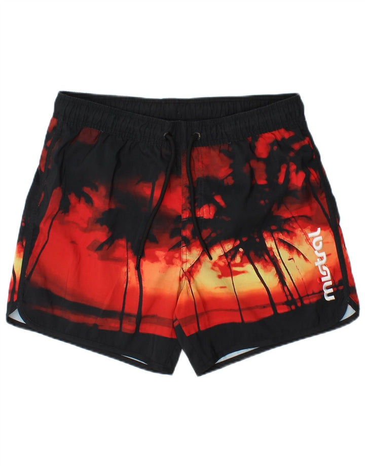 Męskie spodenki kąpielowe Mistral z grafiką, średni, wielokolorowy poliester