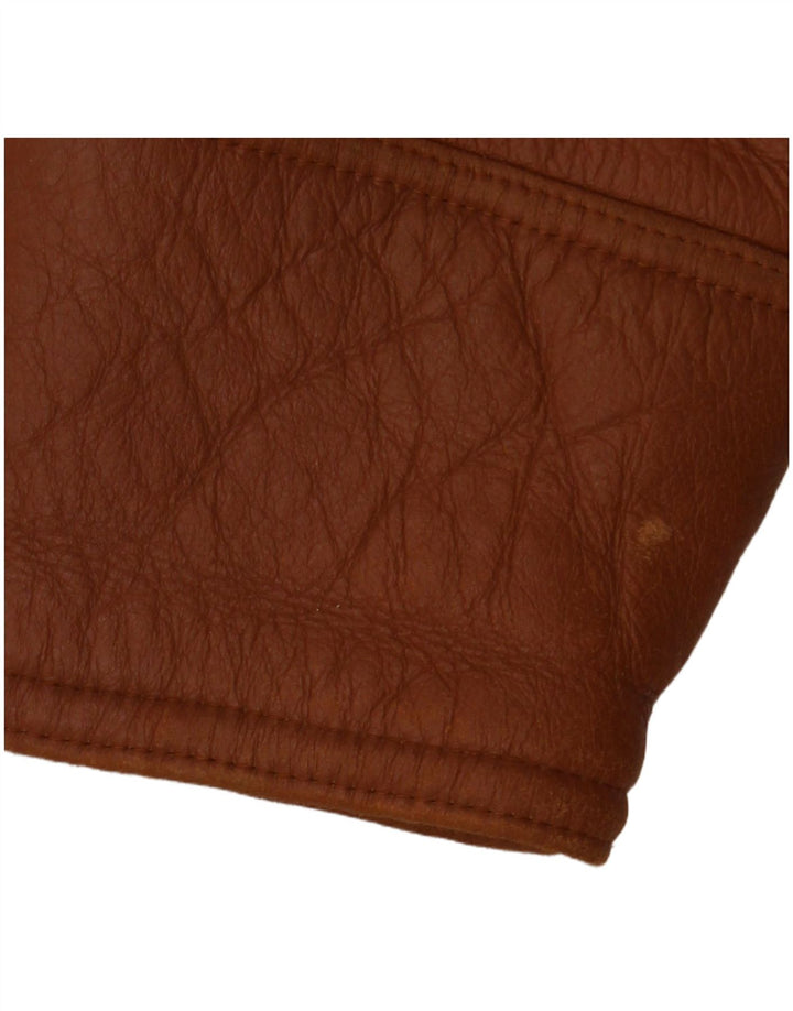 Vintage damska oversize'owa kurtka Shearling UK 18 XL Brązowa Shearling