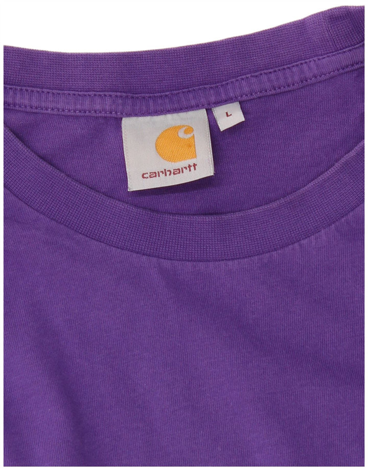 Męski T-shirt z grafiką Carhartt, duży, fioletowy