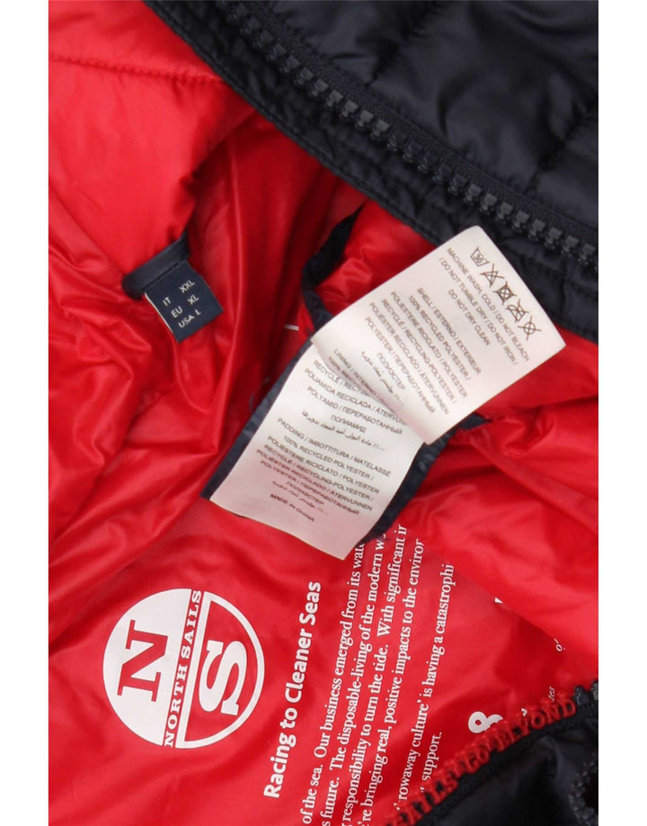 Męska ocieplana kurtka z kapturem North Sails UK 42 XL, granatowa, poliester