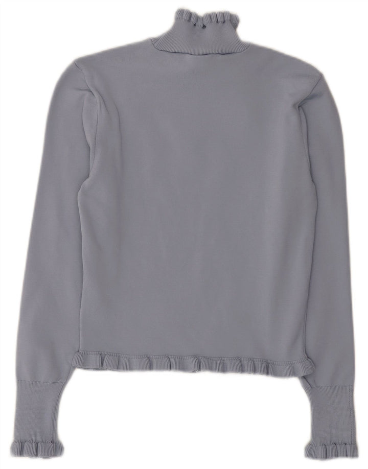 Damski sweter z golfem Zara UK 12, średni niebieski poliester