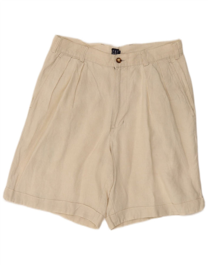 Damskie spodenki Chino GAP Pegged W30 Średniobiałe lniane
