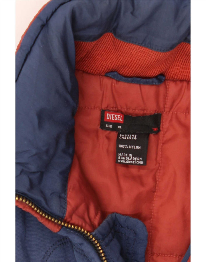 Męska kurtka bomber z kapturem Diesel UK 42 XL Niebieski nylon