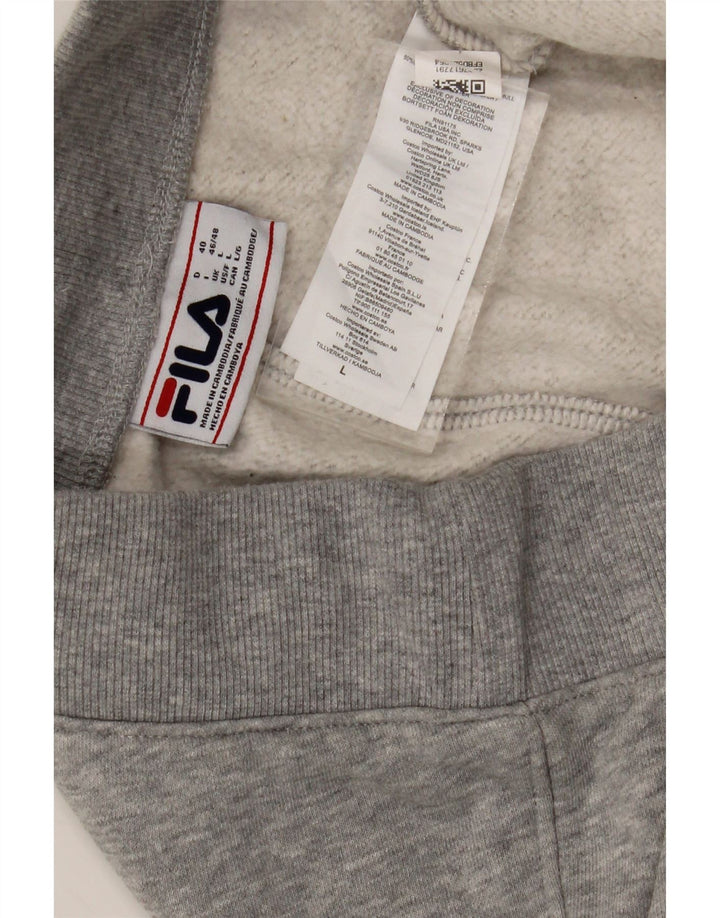 Męskie spodnie dresowe Fila Joggers, duże, szare, nakrapiane, bawełniane
