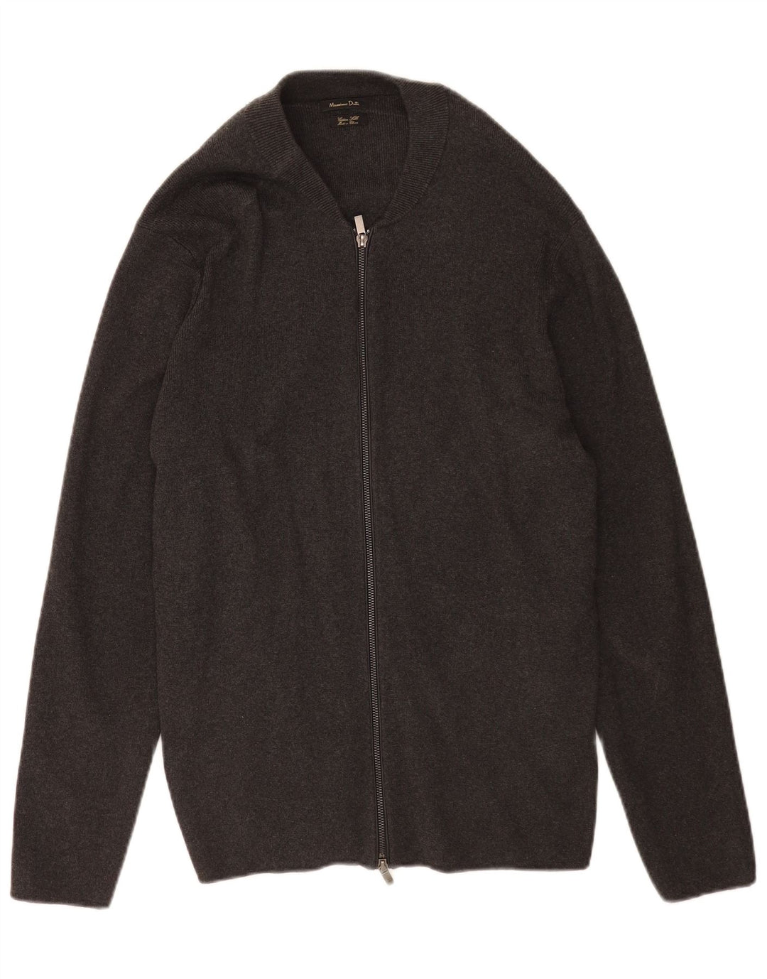 Męski sweter rozpinany Massimo Dutti z zamkiem błyskawicznym XL, szara bawełna
