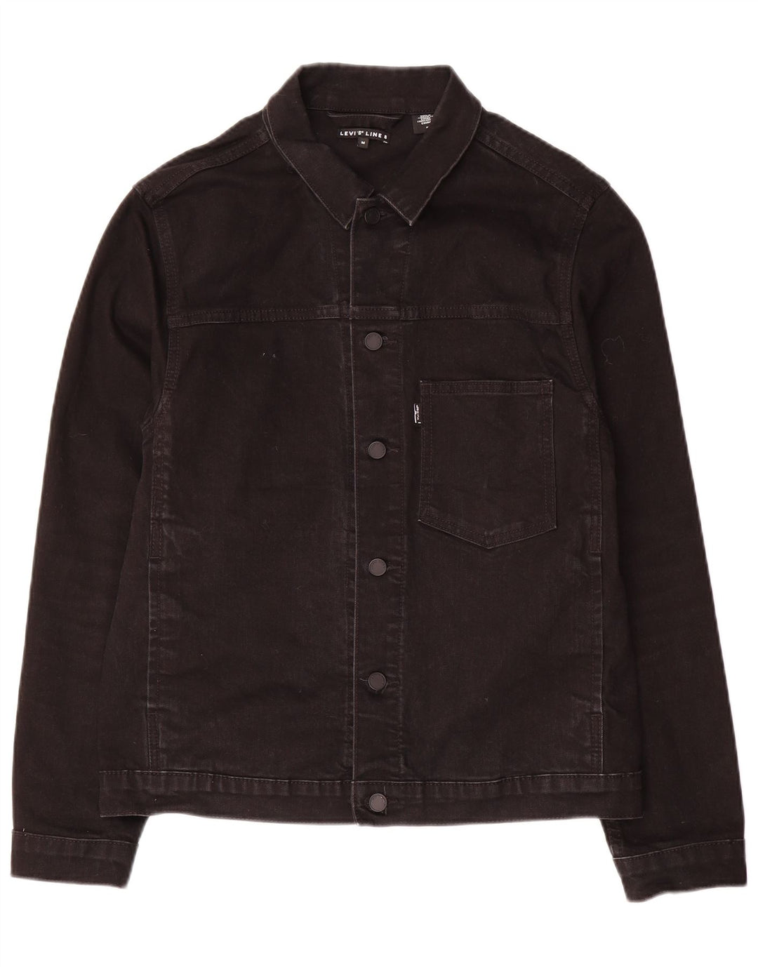 Męska kurtka dżinsowa Levi's Line 8, średnia, czarna, bawełniana, klasyczna