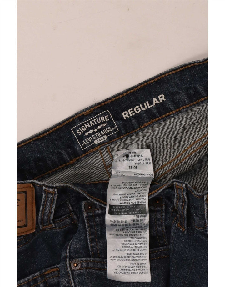 Męskie jeansy Levi's Signature Regular Straight W30 L32 Niebieska bawełna