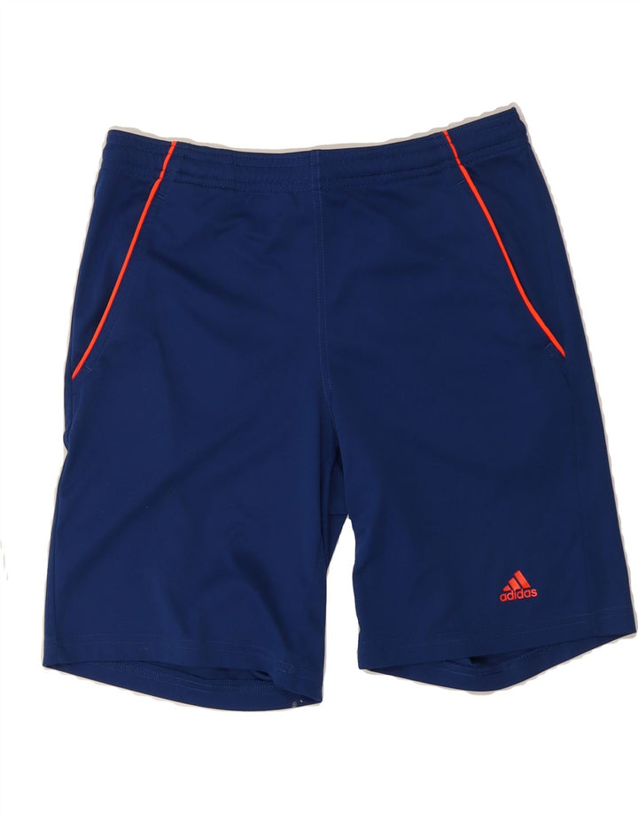 ADIDAS Boys Climalite Sport Shorts 11-12 Years  Blue Polyester Vintage Adidas and Second-Hand Adidas from Messina Hembry 