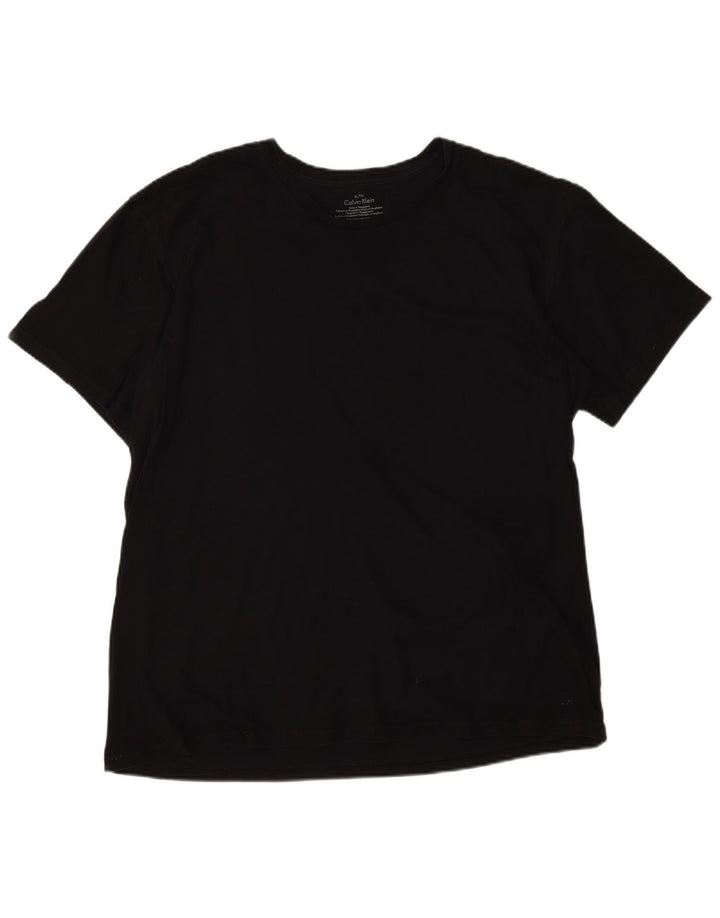 CALVIN KLEIN Męski T-shirt Top XL, czarny, bawełniany
