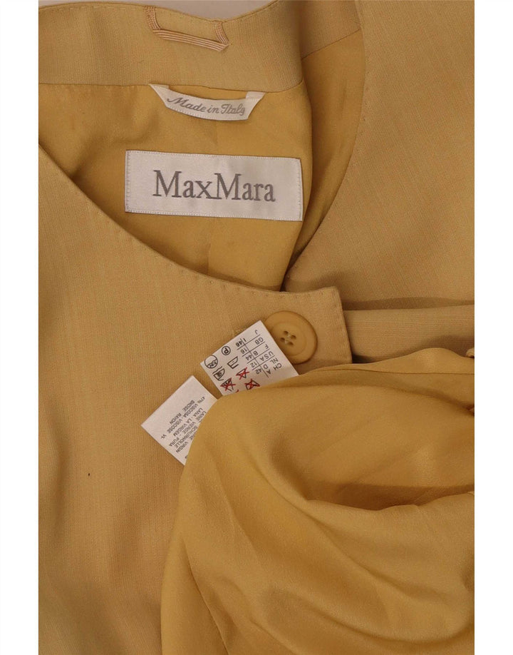 Damska marynarka Max Mara Longline zapinana na 1 guzik UK 16, duża, żółta