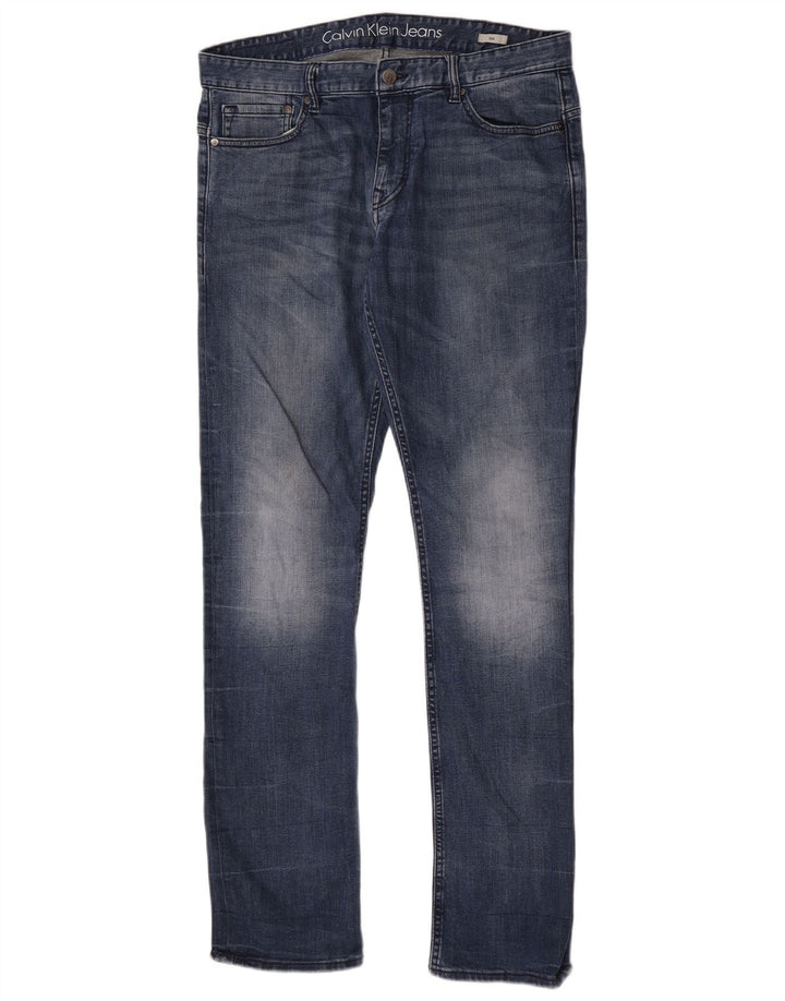 Męskie dżinsy Calvin Klein W34 L34 Niebieskie bawełniane