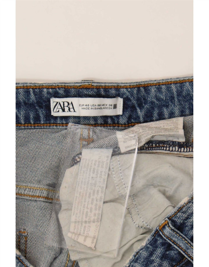 Damskie jeansy Zara w trudnej sytuacji, EU 40 Medium W30 L28, niebieska bawełna