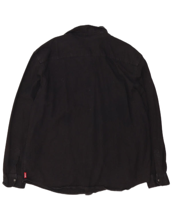 Męska koszula dżinsowa Wrangler Western 3XL, czarna, bawełniana