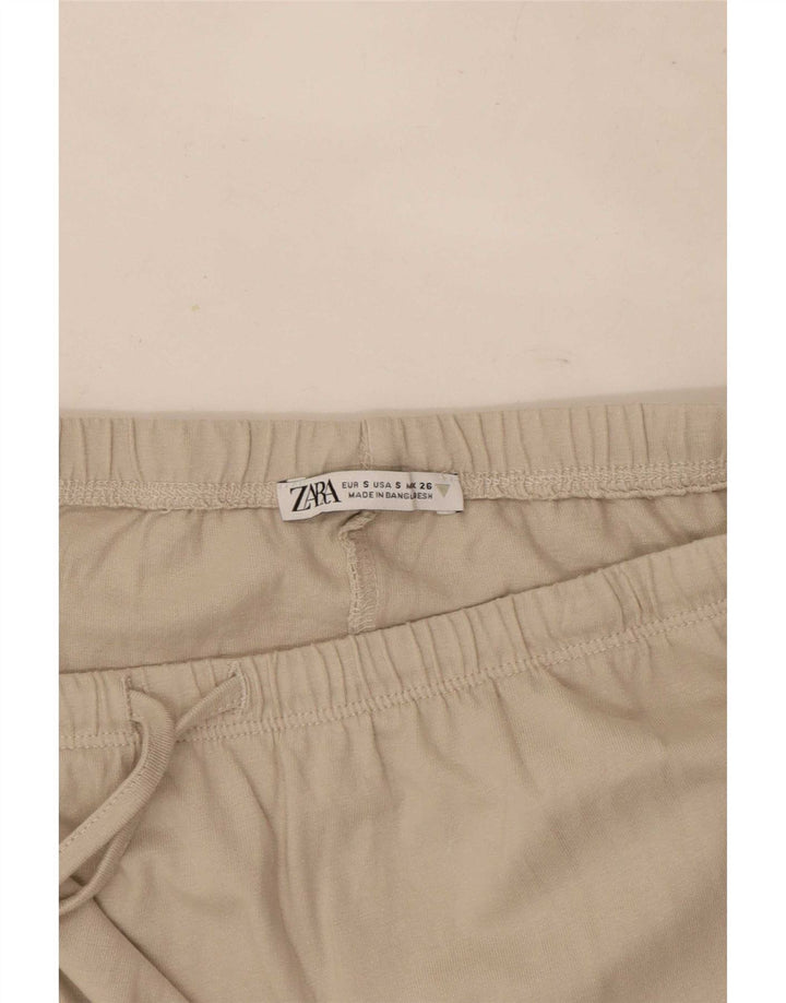 Spódnica maxi damska Zara mała W26 beżowa bawełna