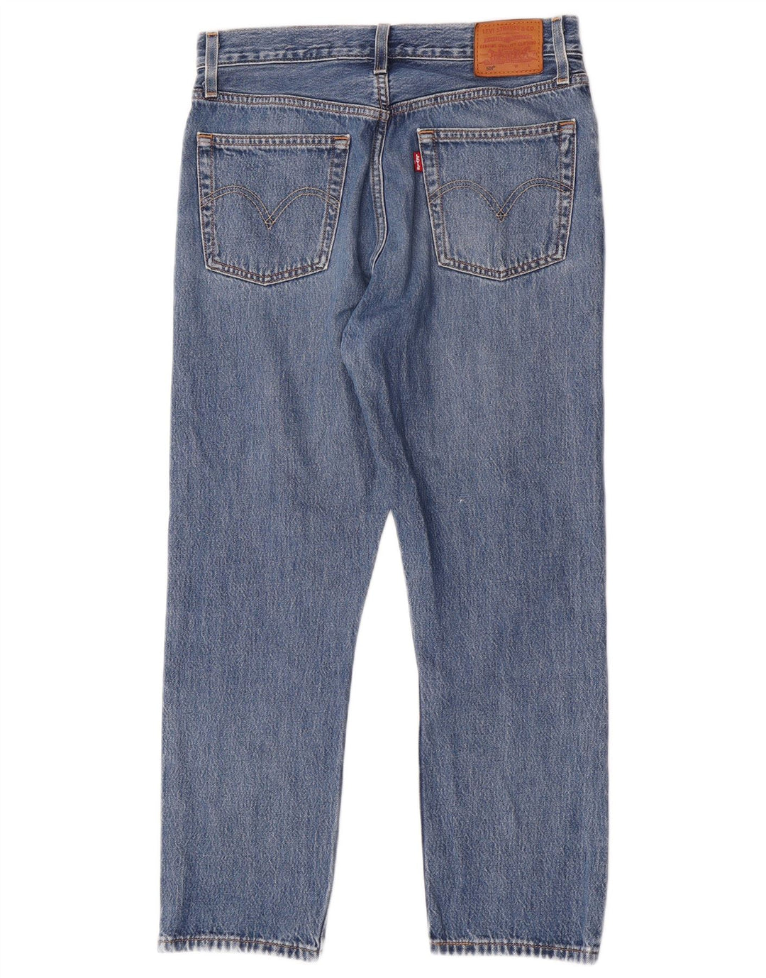 Damskie jeansy Levi's 501 Crop Straight W28 L26 Niebieskie bawełniane